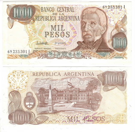 Argentina - ARGENTINA 1000 Pesos 1976, necirculata