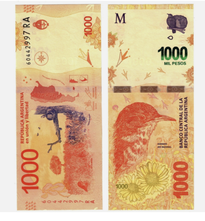 Bancnote - Argentina, 1000 Pesos 2023, Hornero: pasarea nationala a Argentinei, UNC