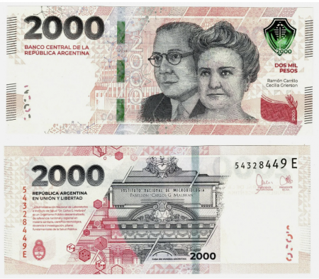 Argentina - ARGENTINA 2000 pesos 2023, medici pionieri, necirculata