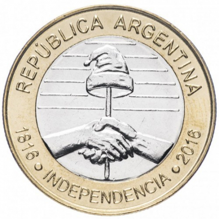 Monede America - Argentina 2 peso 2016 - 200 ani de independenta