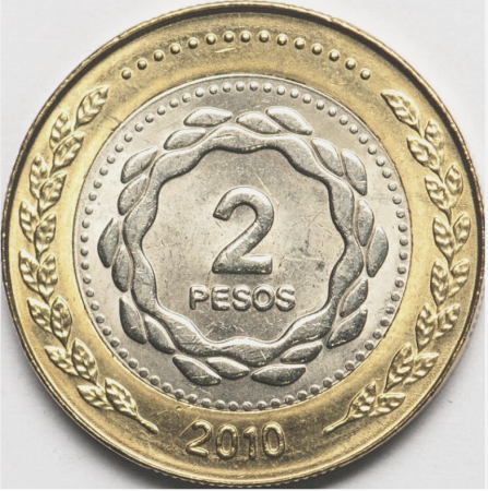 Argentina 2 pesos 2010, Revolutia din Mai,UNC [1]