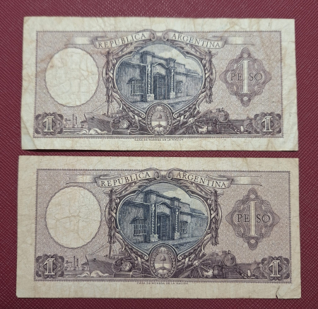 Argentina 2 x 1 Peso 1952, circulate [1]