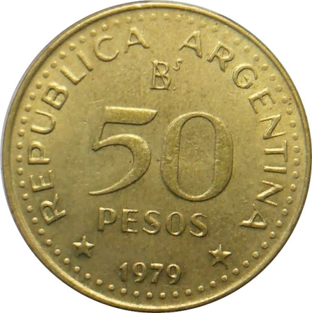 Argentina 50 pesos 1979, 100ani de la Cucerirea Patagoniei, UNC [1]