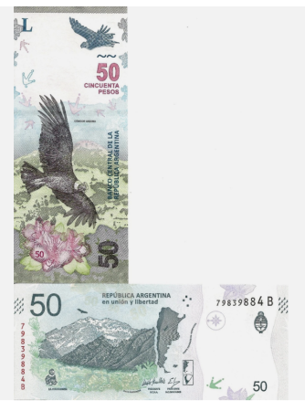 Bancnote - Argentina 50 Pesos 2020, Condorul Andin, necirculata