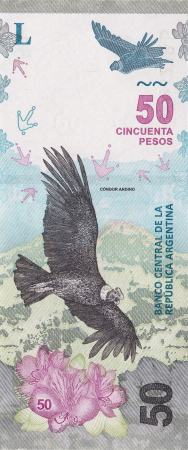 Argentina - Argentina 50 Pesos 2020, Condorul Andin, necirculata