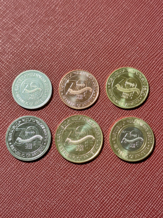Monede Asia - Armenia 2023, a 30-a Aniversare a Monedei Oficiale, 6 monede set, UNC