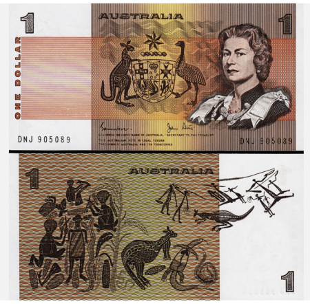 Bancnote - Australia 1 dolar 1983, Regina Elisabeta II, UNC