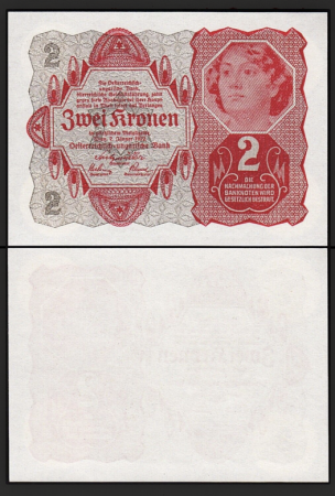 Bancnote Europa - Austria 2 coroane 1922, necirculata