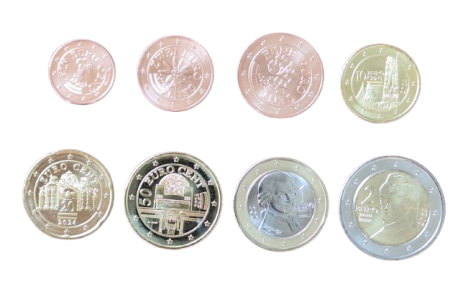 Monede Euro, Eurocenti - Austria, set 8 monede 2024: 1,2,5,10,20,50 centi, 1,2 Euro, UNC