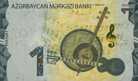 Bancnote Asia - Azerbaidjan 1 Manat 2020, necirculata