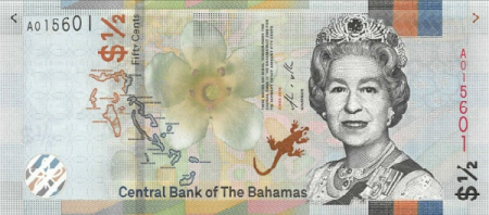 Bahamas - Bahamas 1/2 Dolari 2019, Regina Elisabeta II, necirculata