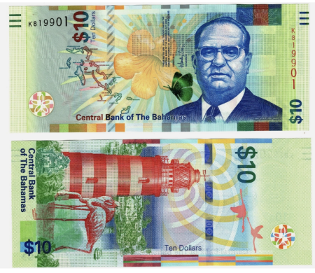 Bancnote straine - Bahamas 10 Dolari 2016, necirculata
