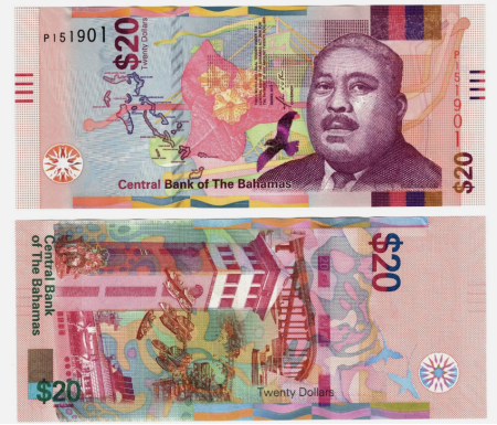 Bancnote straine - Bahamas 20 Dolari 2018, necirculata