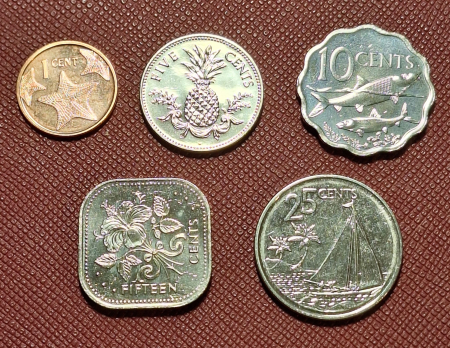 Monede - Bahamas Set 5 monede: 1 5 10 15 25 Centi 2005-2016, UNC