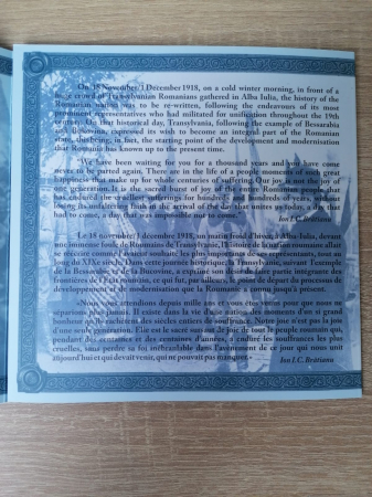 Romania 100 lei 2018, seria 5200, Bancnota aniversara, Centenarul Marii Uniri [3]