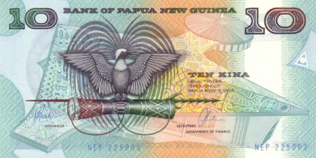 Papua Noua Guinee, 10 kina 1988, necirculata [0]