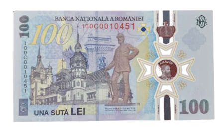 Bancnota Romania, 100 lei 2024, polimer, 185 ani de la nasterea regelui Carol I [3]
