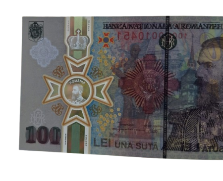 Bancnota Romania, 100 lei 2024, polimer, 185 ani de la nasterea regelui Carol I [4]