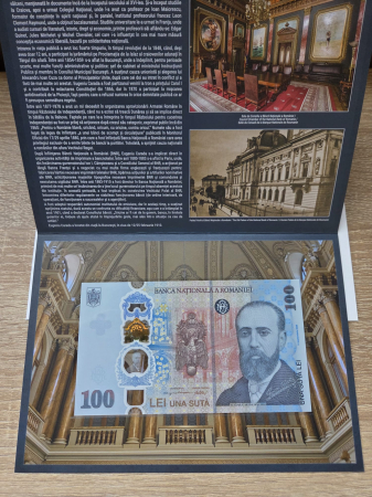 Bancnote - Bancnota Romania, 100 lei 2026, polimer, 190 ani de la nasterea lui Eugeniu Carada