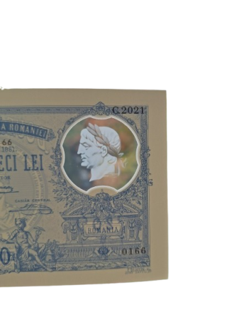 Bancnota Romania 20 lei 2021, replica BNR din polimer dupa 20 lei 1881 [5]
