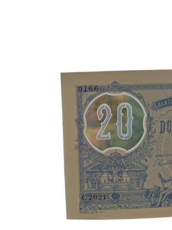 Bancnota Romania 20 lei 2021, replica BNR din polimer dupa 20 lei 1881 [6]