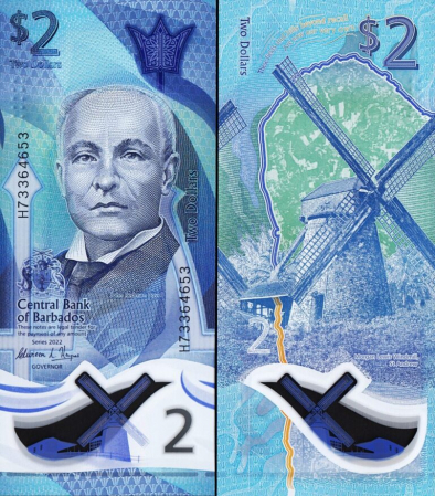 Barbados - Barbados, 2 Dolari 2022 polimer, necirculata
