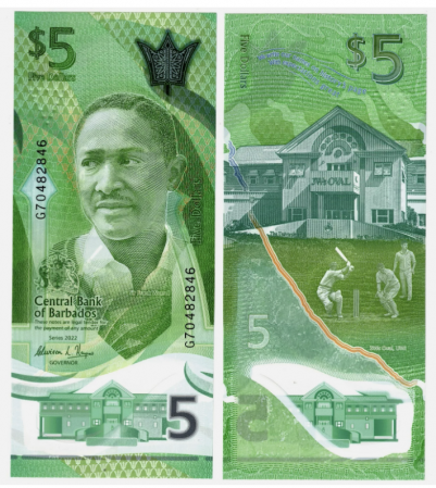 Barbados - Barbados 5 Dolari 2022, polimer, necirculata