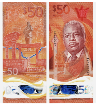 Bancnote - Barbados 50 Dolari 2024, polimer, necirculata