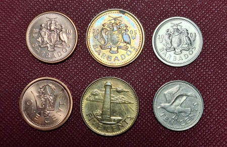 Monede America - Barbados set 3 monede 2008-2010: 1,5 si 10 centi, aproape necirculate