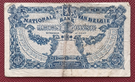 Belgia 1 franc 1919, circulata [1]