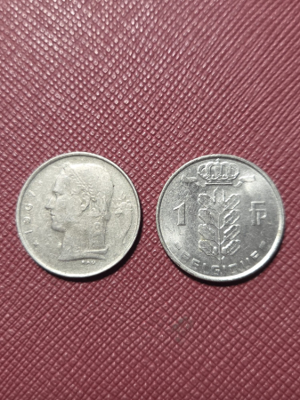 Monede straine - Belgia 1 franc 1956-1980