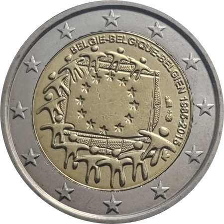 Monede Euro, Eurocenti - Belgia 2 euro 2015, a 30-a aniversare a drapelului Europei, UNC
