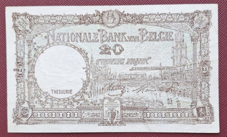 Belgia 20 Franci 1945, circulata, stare buna [1]