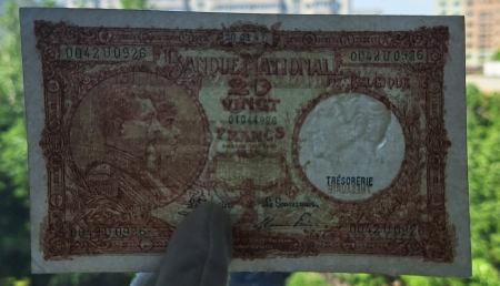 Belgia 20 Franci 1947, circulata, stare buna [2]