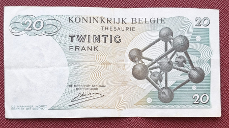 Belgia 20 franci 1964, circulata [1]