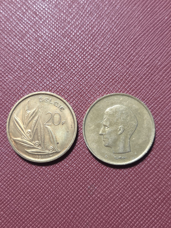 Monede straine - Belgia 20 franci 1980-1981