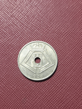 Monede straine - Belgia 25 centimes 1938