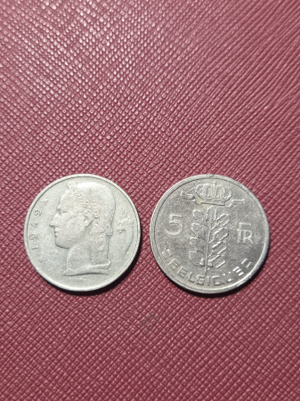 Monede straine - Belgia 5 franci 1948-1950