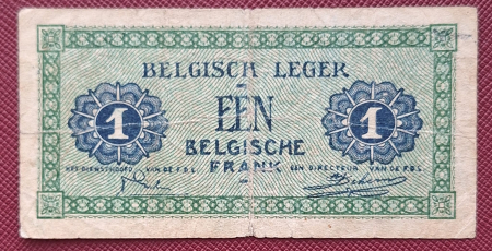 Belgia, Armata Belgiana, 1 franc 1946, circulata [1]