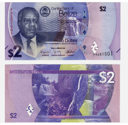 Belize - Belize 2 dolari 2025, necirculata