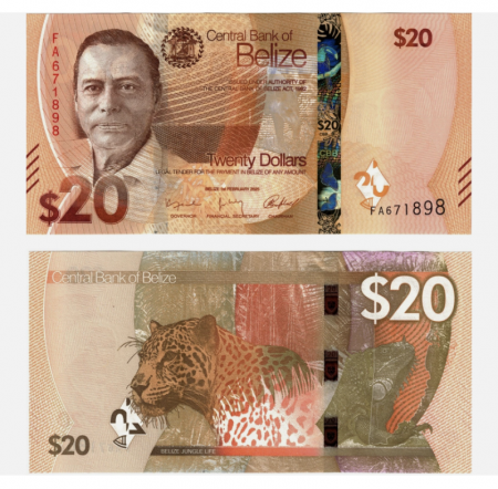 Belize - Belize 20 dolari 2025, necirculata
