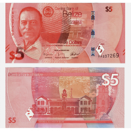 Belize - Belize 5 dolari 2025, necirculata