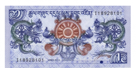 Bhutan - BHUTAN 1 ngultrum 2013, necirculata