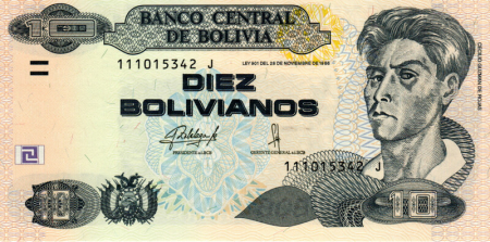 BOLIVIA 10 Bolivianos 2015, necirculata [0]