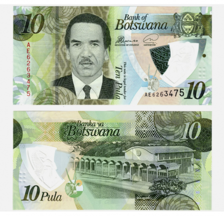 Bancnote - Botswana 10 Pula 2018, polimer, necirculata