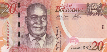 Botswana 20 Pula 2012, hartie, necirculata [0]