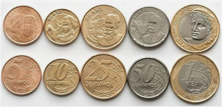 Monede America - Brazilia set 5 monede 2016-2018, UNC
