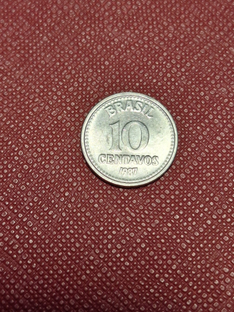 Monede America - Brazilia 10 centavos 1987