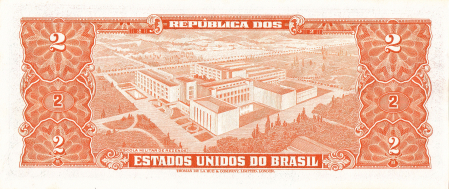 Brazilia 2 Cruzeiros 1958, necirculata [1]