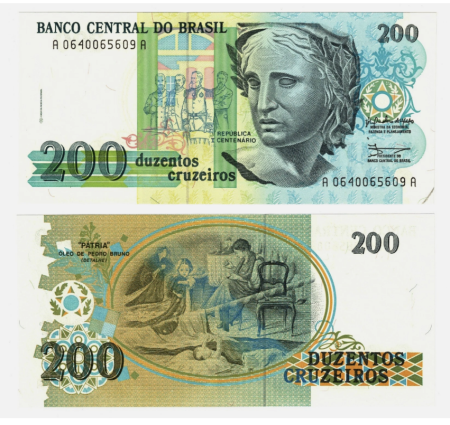 Brazilia - BRAZILIA 200 cruzeiros 1990, necirculata